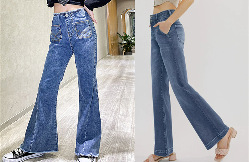 About High Waist Pocket Flare Trousers