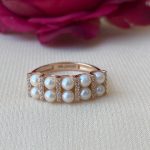 Molten Baroque Freshwater Pearl Twisted Stacking Ring