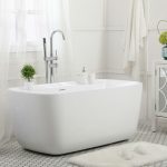 The freestanding White Acrylic Bathtub Looks Great