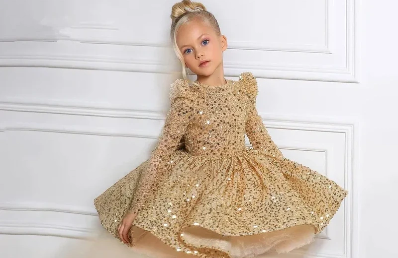 Buy Children’s Long-Sleeve Sequin Dress From An Online Store
