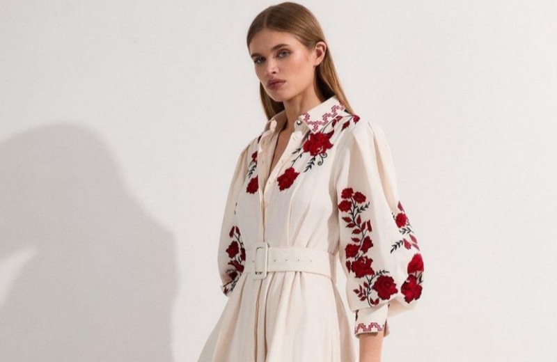 Buying Embroidered Cotton Blouse Dress