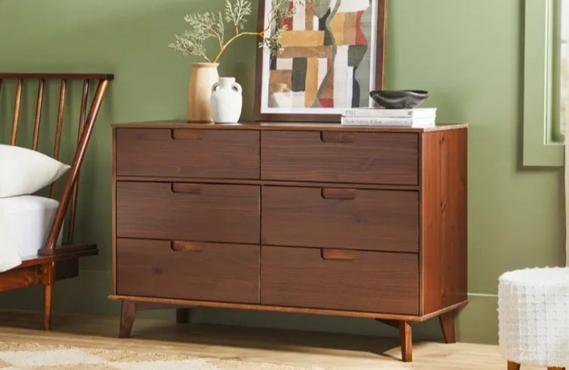 Something About Mid-Century Modern Solid Wood Three-Drawer
