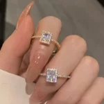 The Charm Of Square Moissanite