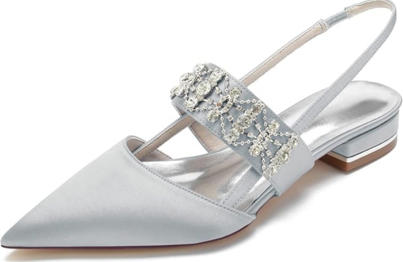 Women’s Comfortable Beaded Embellished Slingback Flats